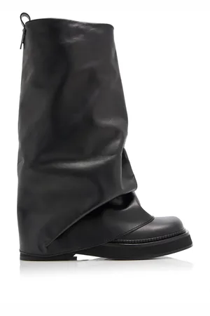 The Attico Robin Leather Combat Boots