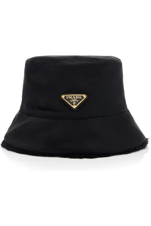 Prada Reversible Nylon; Shearling Bucket Hat
