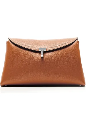 Totême T-Lock Leather Clutch