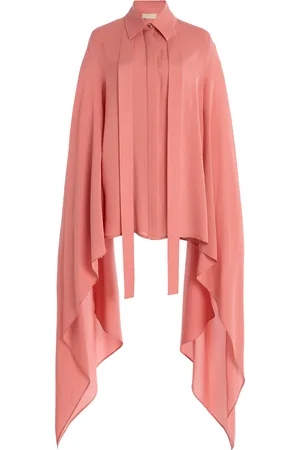 Elie saab Cape-Sleeve Silk-Georgette Shirt