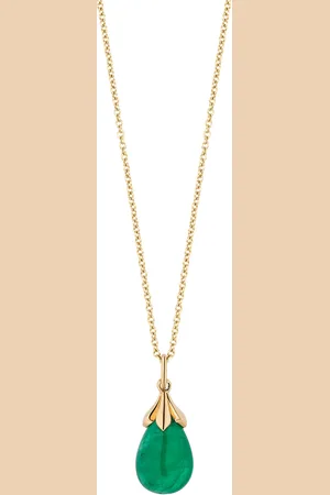 Goshwara 18K Yellow Gold Emerald Pendant Necklace