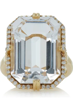 Goshwara 18K Yellow Gold Rock Crystal Ring
