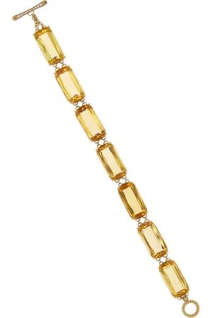 Goshwara 18K Gold Citrine and Diamond Bracelet