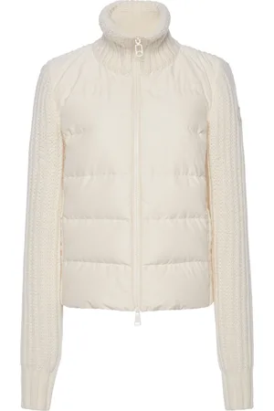 Moncler Nylon-Trimmed Wool Cardigan