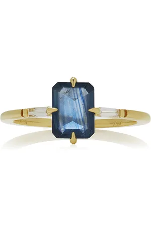 Ila Cerulean 14K Yellow Gold Sapphire; Diamond Ring