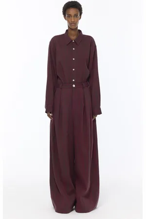 Marrakshi Life Mid-Rise Cotton Chambray Wide-Leg Pants