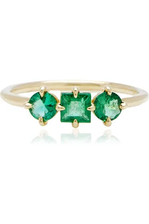 Ila Trilogy 14K Yellow Gold Emerald Ring