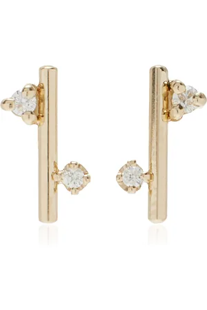White/Space Andromeda 14K Yellow Diamond Earrings