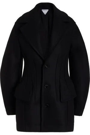 Bottega Veneta Stretch-Wool Felt Short Coat