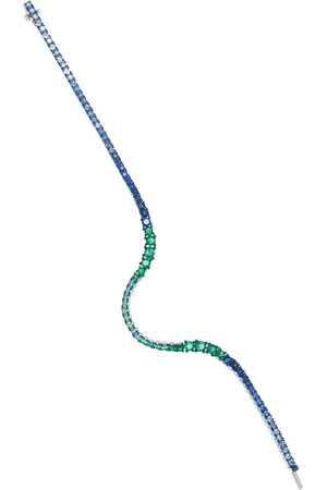 Marie Mas 18K White Gold Emerald; And Sapphire Bracelet