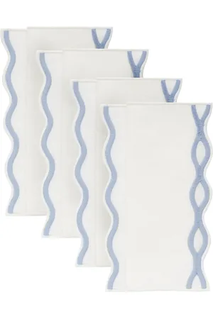 Moda Domus Set-of-Four Handcrafted Linen Cocktail Napkins