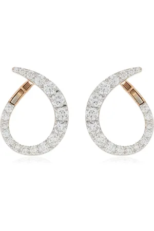 Marie Mas Grand Radiant 18K Rose Gold Diamond Hoop Earrings