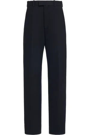 Bottega Veneta Cotton-Blend Melange Straight-Leg Pants