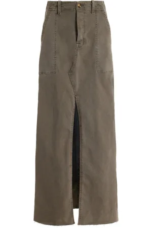 Favorite Daughter The Sadie High-Waisted Cotton-Blend Utility Maxi Skirt