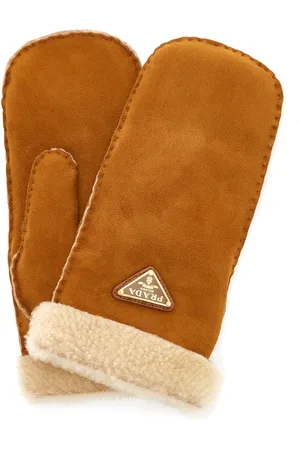 Prada Shearling Mittens