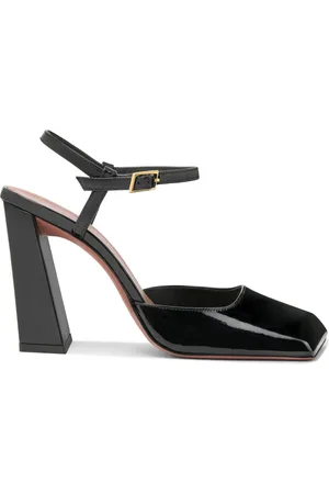 Amina Muaddi Charlotte Patent Leather Pumps
