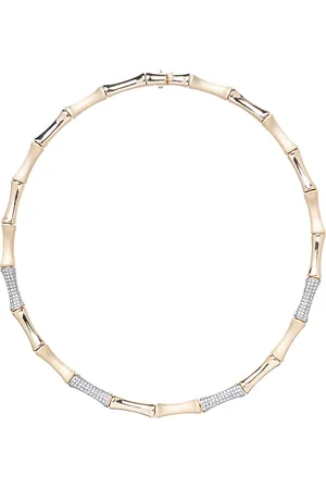 Rainbow K Bamboo 14K Yellow Diamond Necklace
