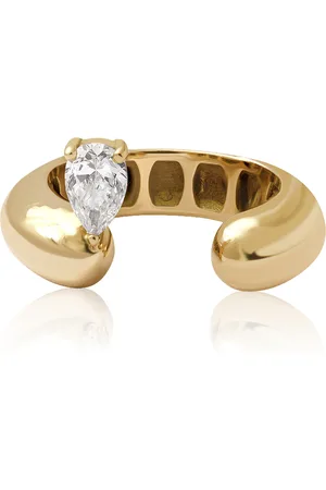 Rainbow K 18K Yellow Diamond Tube Ring