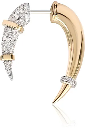 Rainbow K Horn 14K Diamond Single Earring