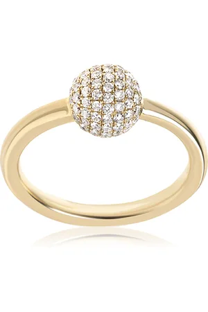 Rainbow K Piercing 14K Yellow Diamond Ring