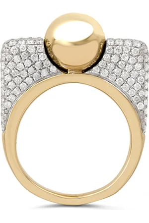 Rainbow K Ball 14K Yellow Diamond Ring