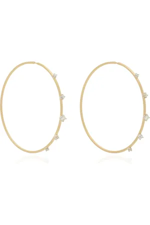 Ila Solar 14K Gold Diamond Hoop Earrings