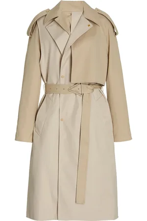 Bottega Veneta Removable Sleeve Crepe Trench Coat