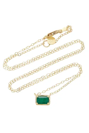 Ila Leone 14K Gold Emerald Necklace