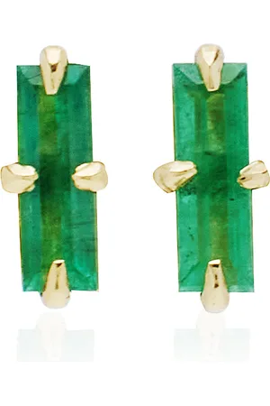 Ila Elvin 14K Yellow Gold Emerald Earrings