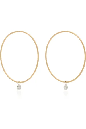 Ila Horizon 14K Diamond Hoop Earrings