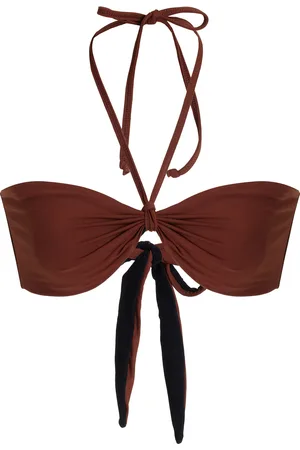 Bond Eye Ida Reversible Tie-Back Bandeau Halter Bikini Top