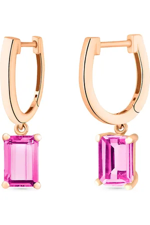 GINETTE NY 18K Rose Gold Topaz Earrings