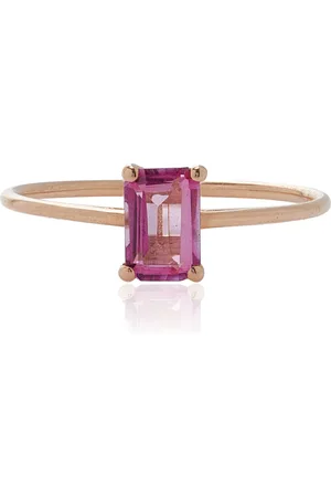 GINETTE NY Mini Cocktail 18K Rose Gold Topaz Ring