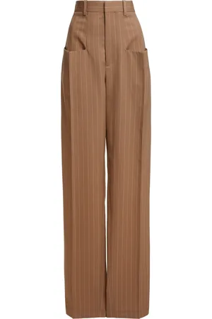 Victoria Beckham Structured Wool Wide-Leg Trousers