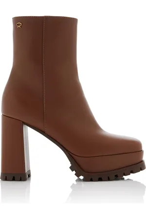 Gianvito Rossi Harlem Leather Platform Ankle Boots