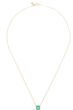 Ila Tracer 14K Yellow Gold Emerald Necklace