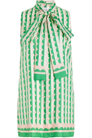 Oscar de la Renta Printed Silk Twill Blouse