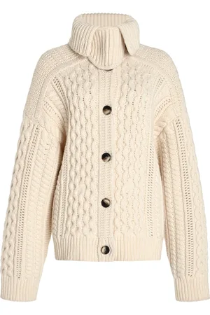 Proenza Schouler Darlene Cable-Knit Merino Wool Cardigan