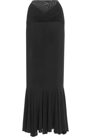 Nensi Dojaka V-Waist Flared Midi Skirt