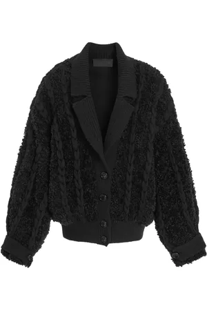 VALENTINO GARAVANI Textured Knit Mohair-Blend Cardigan