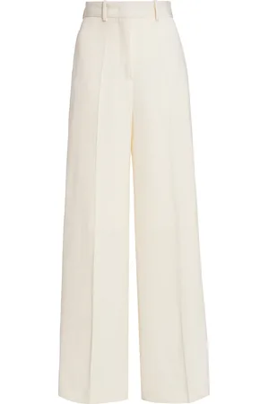 Jil Sander Pleated Silk-Blend Wide-Leg Pants