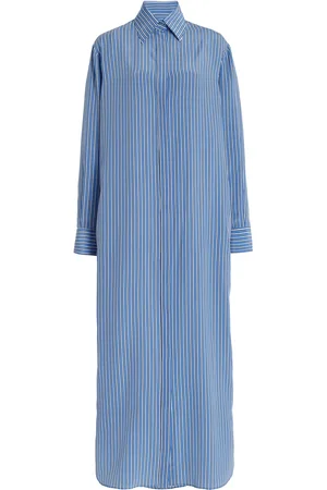 BRANDON MAXWELL The Isa Button Up Shirt Midi Dress