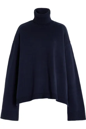 The Frankie Shop Rhea Oversized Wool-Cotton Turtleneck Sweater