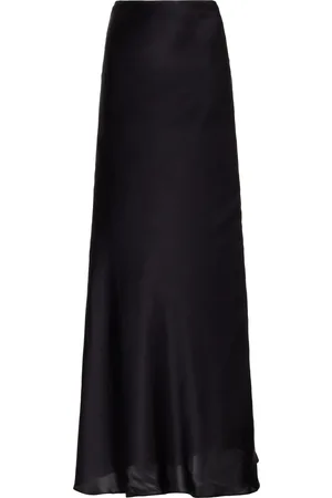 FRANCOISE Exclusive Louise Flared Deadstock Silk Crepe Maxi Skirt