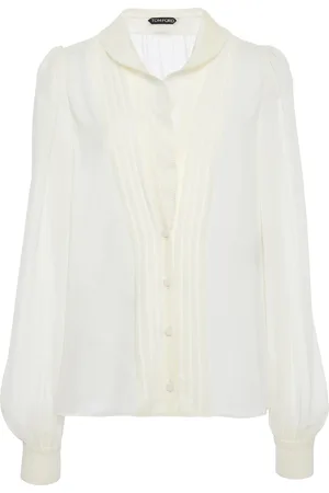 Tom Ford Plissé Georgette Blouse