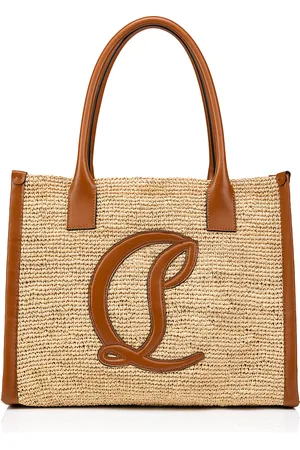 Christian Louboutin By My Side E/W Woven Raffia Tote Bag