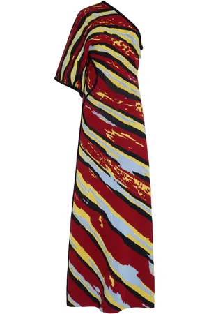 Bottega Veneta One-Shoulder Jacquard-Knit Maxi Dress