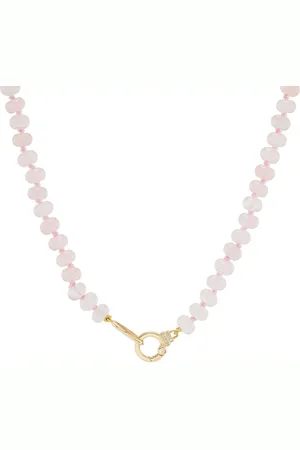 Sorellina 18K Yellow Gold Rose Quartz Beaded Necklace