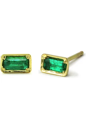Ila Leone 14K Yellow Gold Emerald Earrings