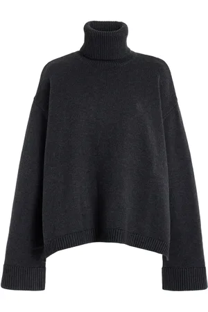 The Frankie Shop Rhea Oversized Wool-Cotton Turtleneck Sweater